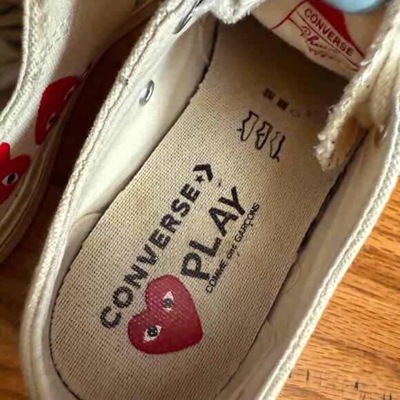 COMME des GARÇONS Play x Converse | Multi-heart low top Chuck Taylors Women's 6 - Picture 5 of 8